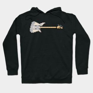 Pixel Silver Reverend Guitar Hoodie